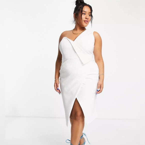 ASOS - Lavish Alice One Shoulder Wrap Dress - Picture 1 of 4